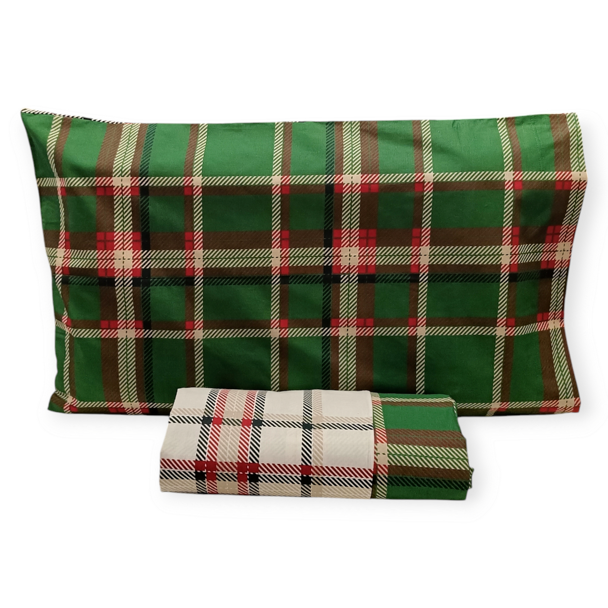 Parure Copripiumino Double Cotone Stampato Tartan– Eleganza e Comfort Made in Italy