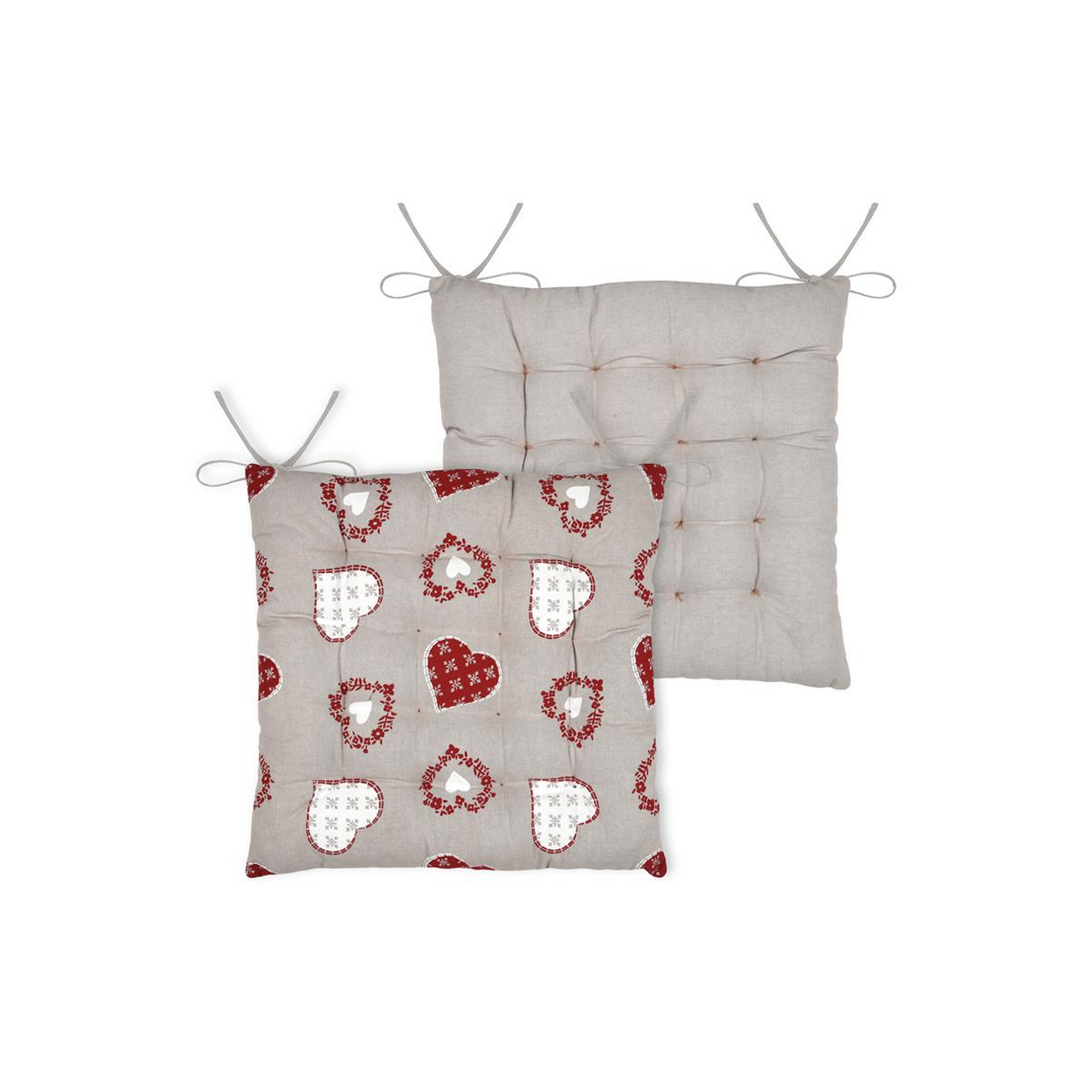 Cuscino Sedia Cuori Shabby Ornon 40x40cm - Comfort 100% Cotone