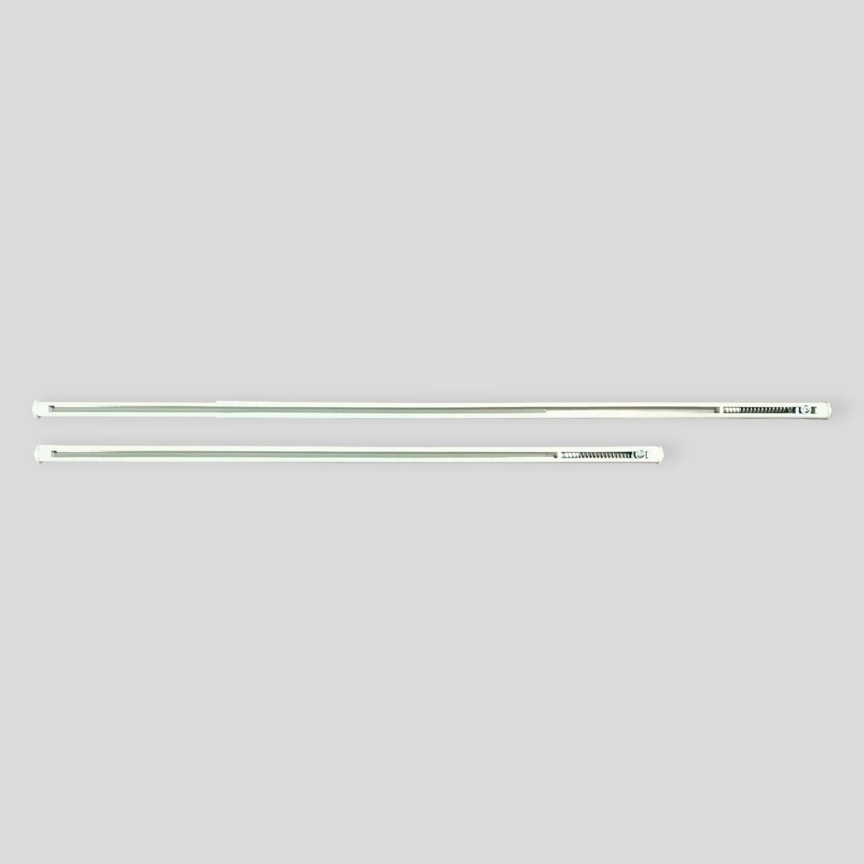 Set Coppia Bacchetta per Tende bacchette Estensibile con Molla col.Bianco 40/60-60/100-90/160