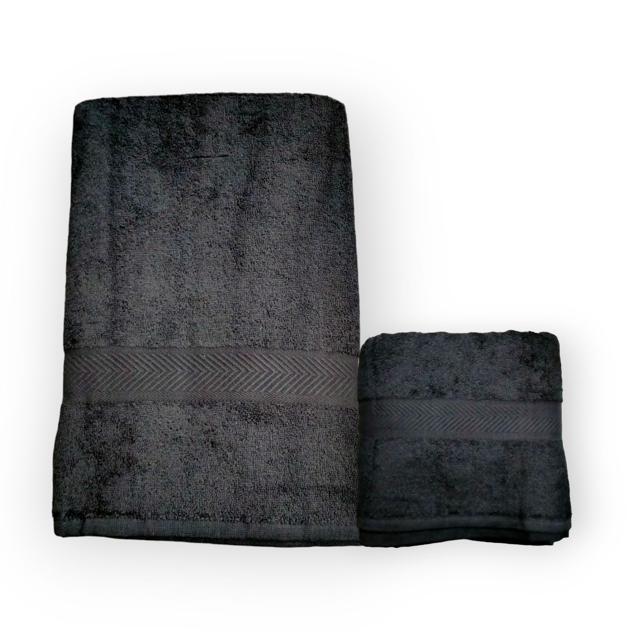 Lacasashop Set asciugamano coppia 1+1 in spugna tinta unita cm 40x60 e cm 60x100