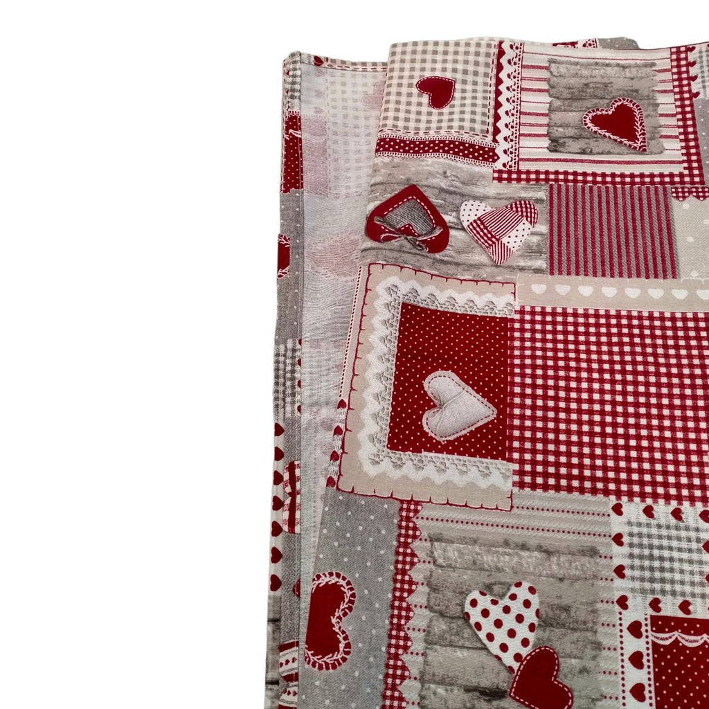Tovaglia cucina soggiorno country tirolese Aprica cotone shabby