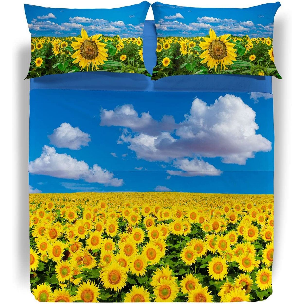 CALEFFI Girasoli completo lenzuola copriletto letto matrimoniale digitale