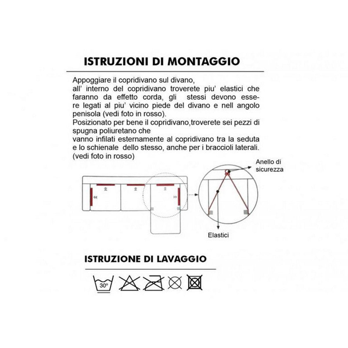 Copridivano con penisola chaise lounge vista FRONTALE destra o sinistr