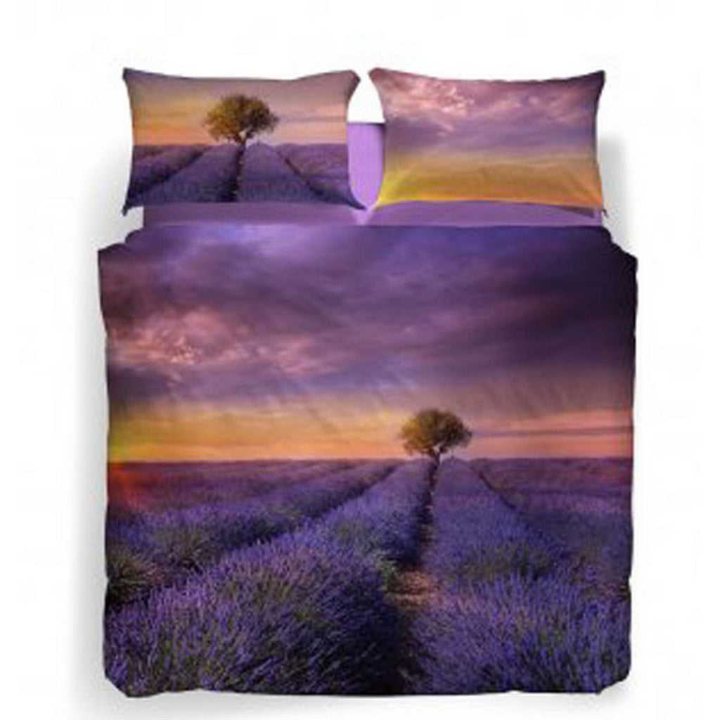 CALEFFI COMPLETO copripiumino LAVENDER SUNSET letto matrimoniale