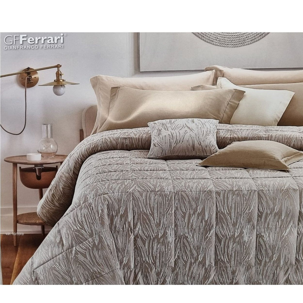 GFFERRARI TRAPUNTA LETTO MATRIMONIALE JACQUARD TINTO IN FILO 270X265